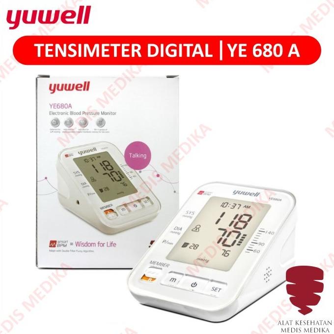 Tensimeter Digital Yuwell YE680A Alat Ukur Cek Tekanan Darah Tensi alkesmedism3e
