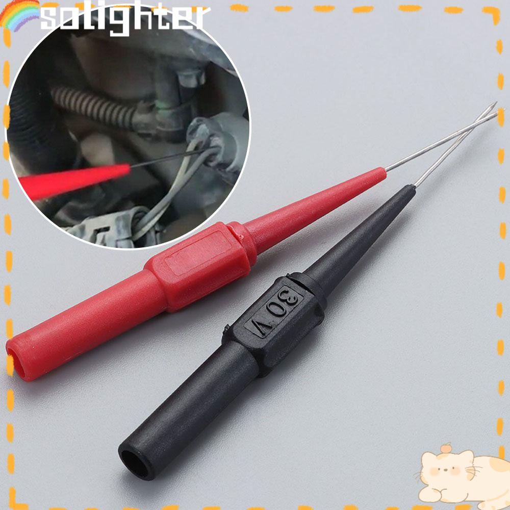 Solighter 2/10PCS Test Lead Probe 2/10PCS Pen Needle Jack Untuk Steker Pisang