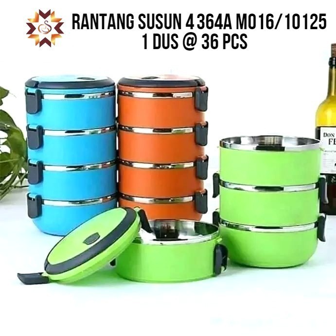 Rantang Susun 4 364A M016 / 10125 Rantang Makanan Stainless Steel 4 Susun Lunch Box