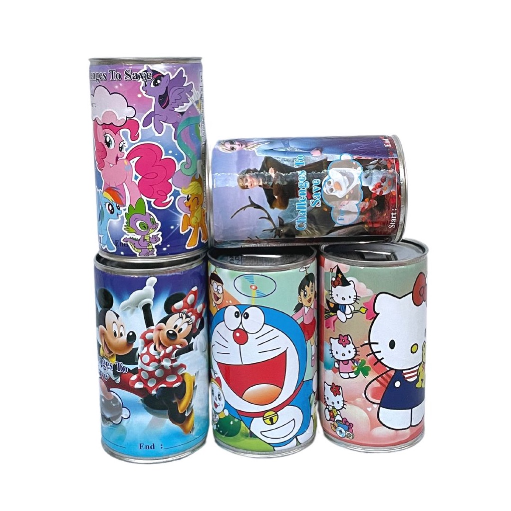 Celengan Karakter / Celengan Target / Celengan Kaleng Size S