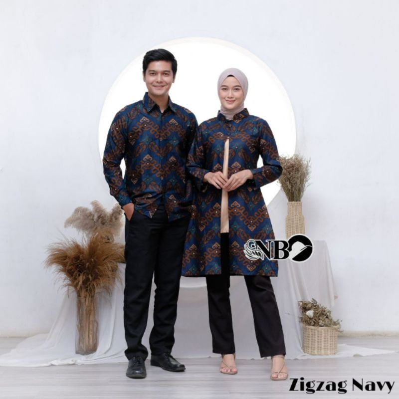 BATIK COUPLE SERAGAM KANTOR TUNIK KEMEJA ORIGINAL BATIK PEKALONGAN