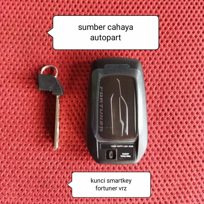 REMOTE KUNCI SMART KEY FORTUNER VRZ 2016UP