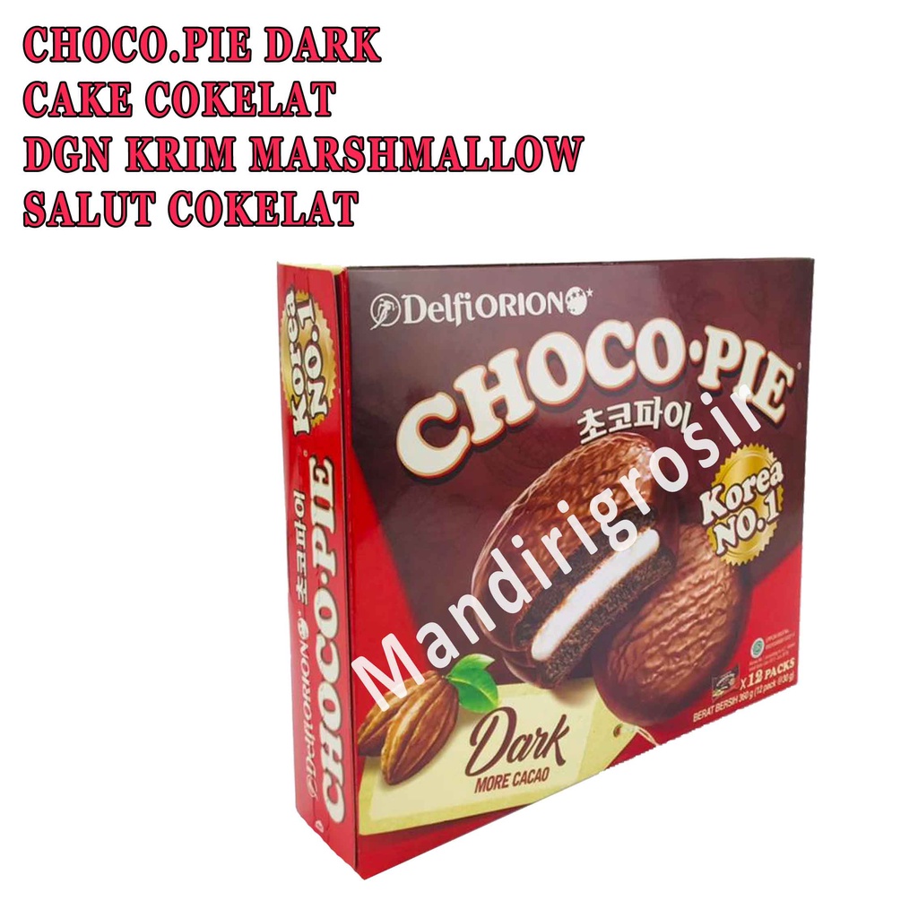 Cake Cokelat* Choco Pie Dark* Krim Marshallow* 360g