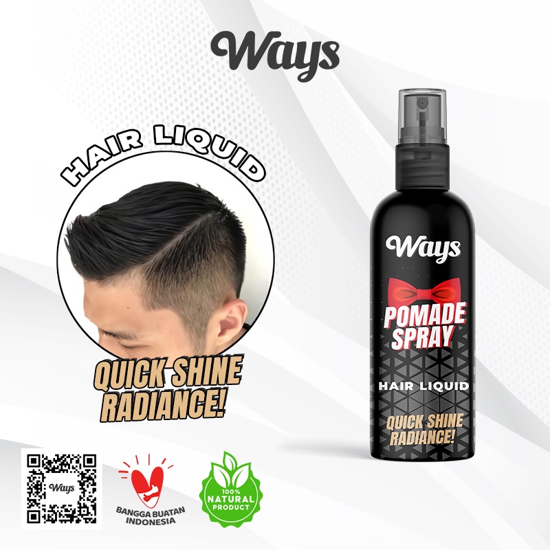 WAYS Pomade Spray / Pomade Cair / Pomade Semprot / Minyak Rambut / Pomade Hair Liquid - 75 ml