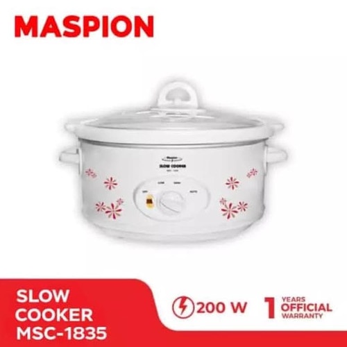 Maspion Slow Cooker Electric MSC-1825 2.5L / MSC-1835 3.5L / MSC-1850 5L ORI