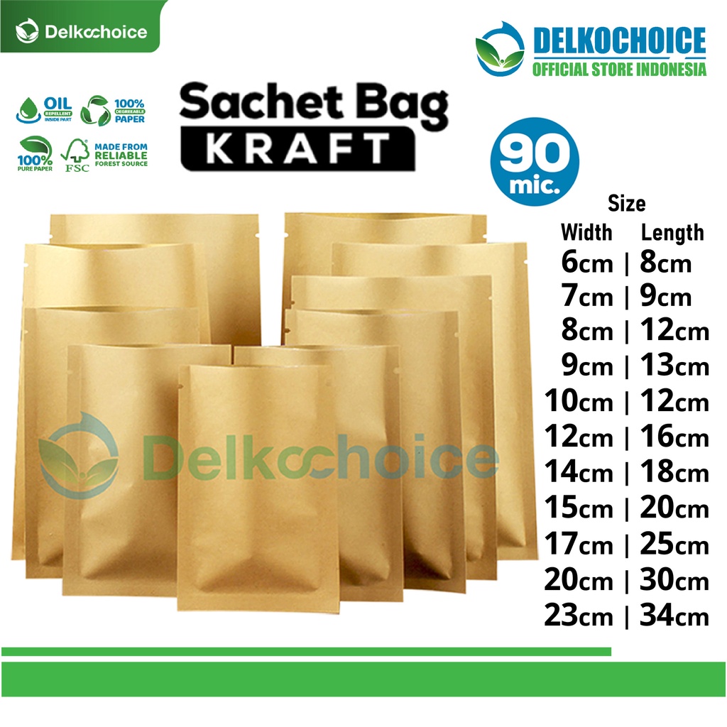 Jual Kemasan Sachet Drip Bag Kraft Paper Craft Bungkus Saset Makanan