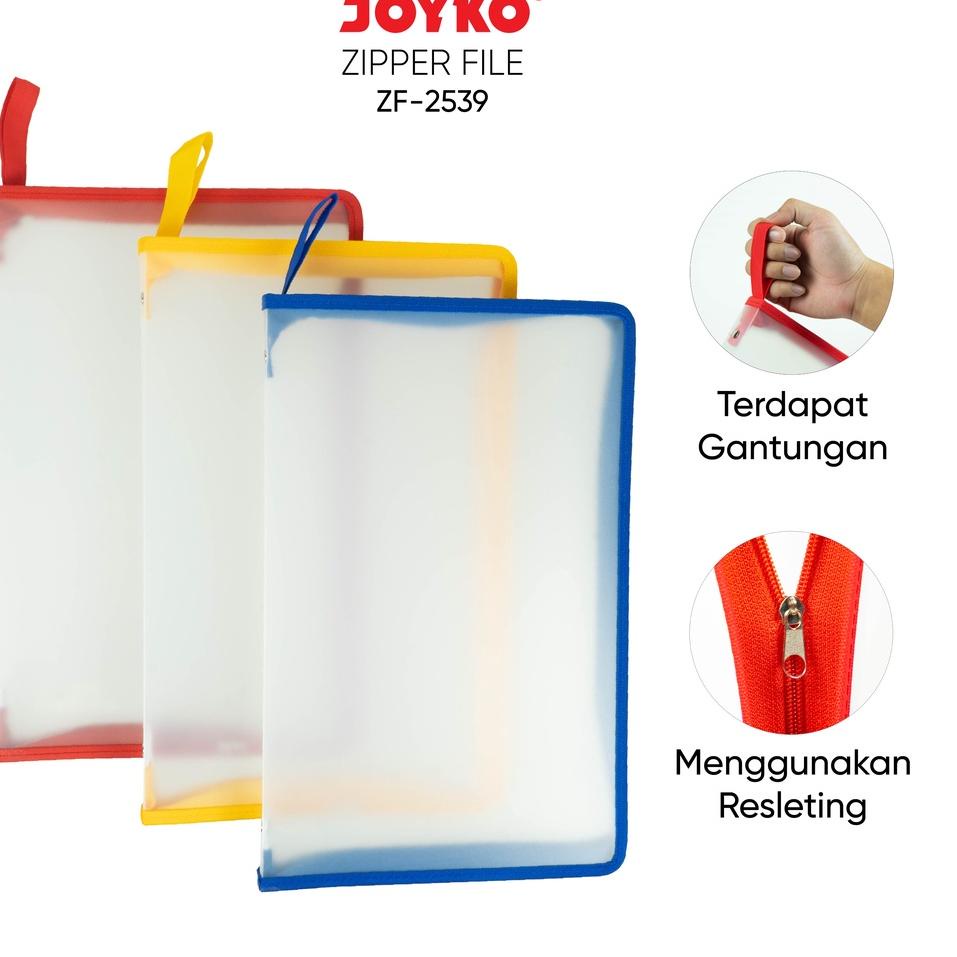 

Harga Obral Zipper File Map Plastik Resleting Joyko ZF-2539 F4 - Merah