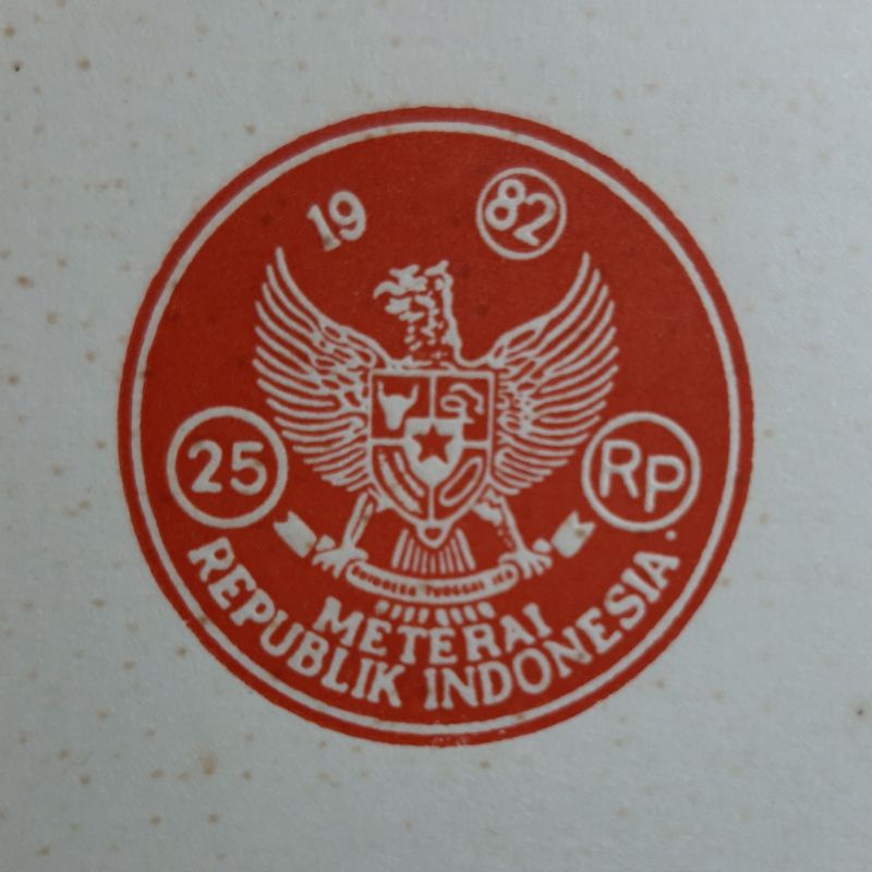 

Kertas Segel Asli Tahun 1982 Double