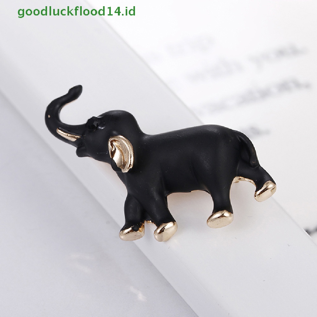 [GOOGFOUR] Enamel Gajah Enamel Kerah Lapel Hewan Bros Pin Buket Perhiasan Hadiah [TOP]