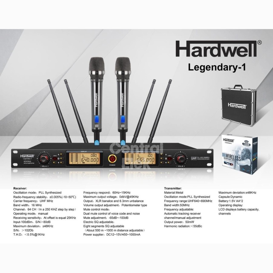 mic wireless hardwell legendary 1 / legendary1 / legendary-1