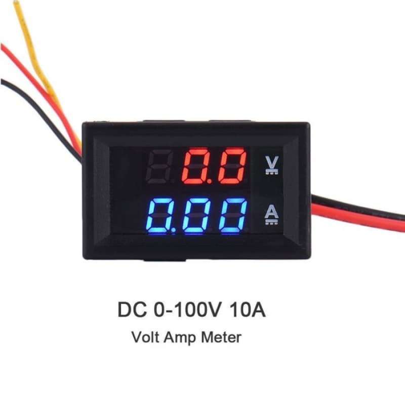 Mini Digital Voltmeter Ammeter DC 100V 10A Panel Amp Volt Meter Tester Detector Dual LED Display