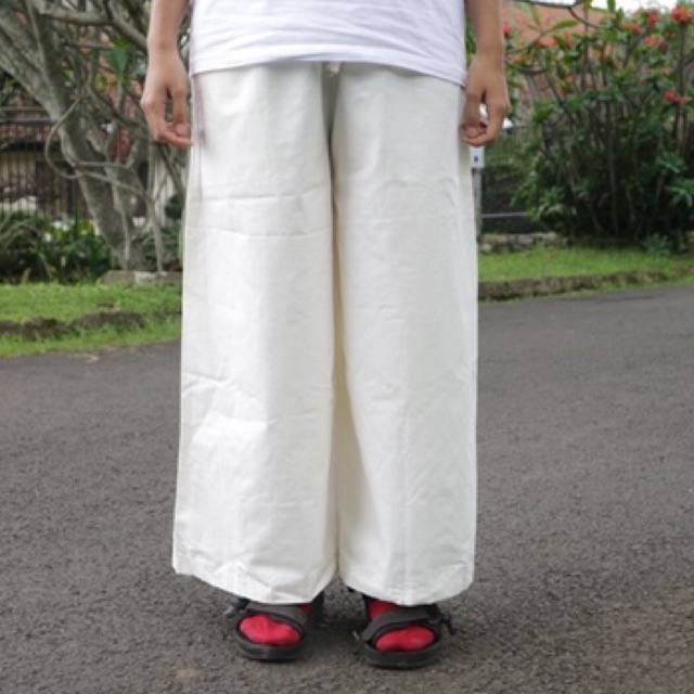 Celana Wanita Kulot Panjang All Size - Cream Celana Panjang Katun Wanita Kulot / Celana Kulot Wanita
