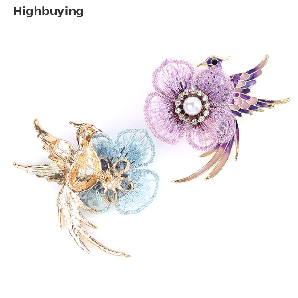 Hbid 1Pc Bros Berlian Imitasi Untuk Wanita Enamel Burung Pin Merak Fashion Bros Hadiah Glory