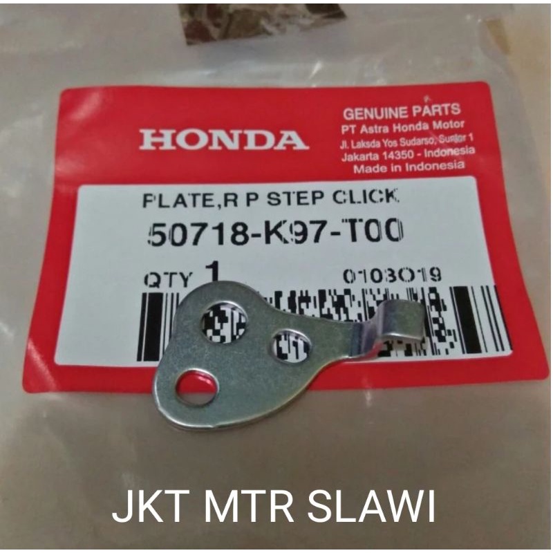 50718-K97-T00 plate plat R P step click pcx 150 plat step pcx 150 ori honda ahm dealer resmi