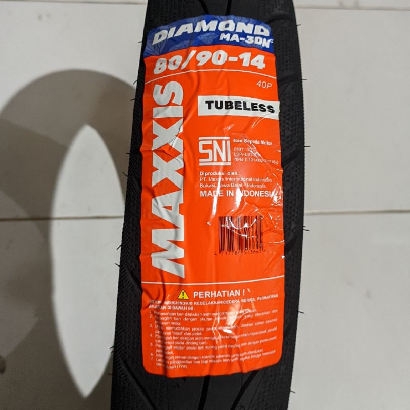 Ban Tubeless Maxxis 80/90-14 Diamond MA3DN MA 3DN Matic Beat Scoopy Vario Semi Soft Compound
