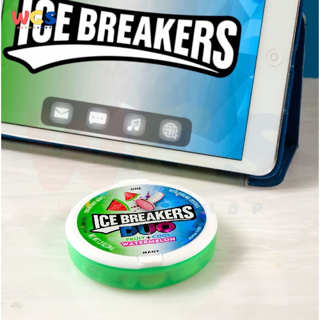 Ice Breakers Duo Fruit Cool Watermelon Sugar Free Mint Candy 1.3oz 36g