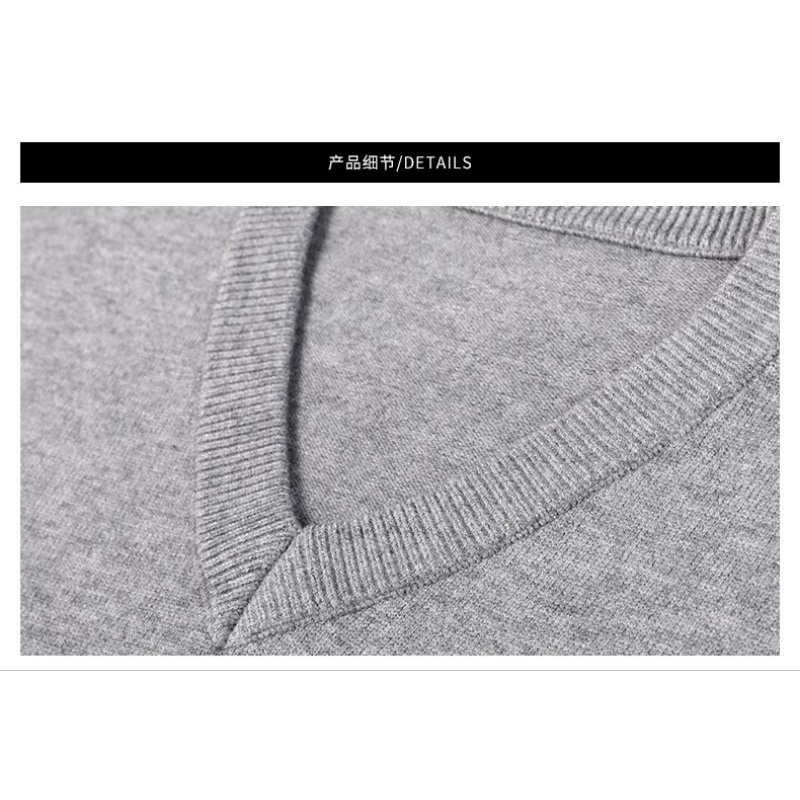 SN - Sweater Rajut Cotton V-Neck Basic Korean style