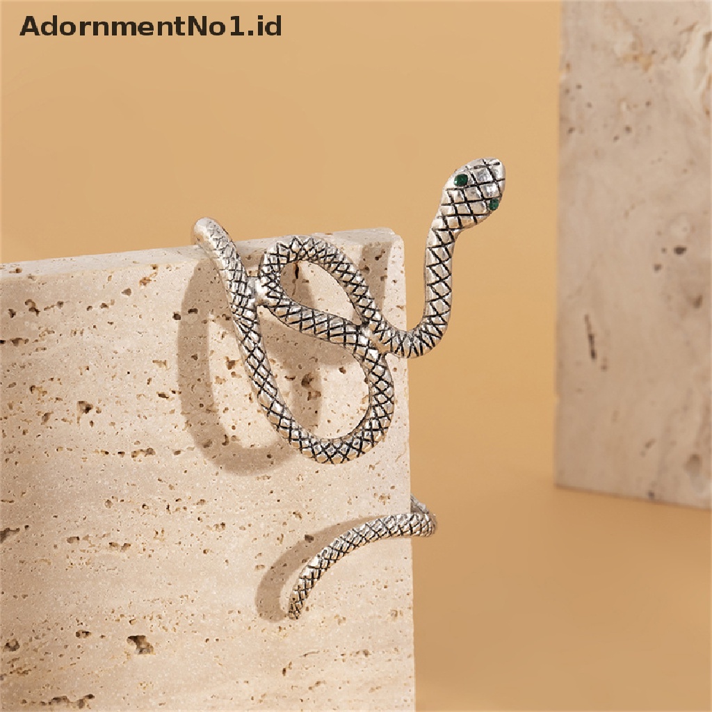 [AdornmentNo1] Punk Snake Cuff Gelang Pria Wanita Bohemian Fashion Perhiasan Sederhana Bangle Terbuka [ID]