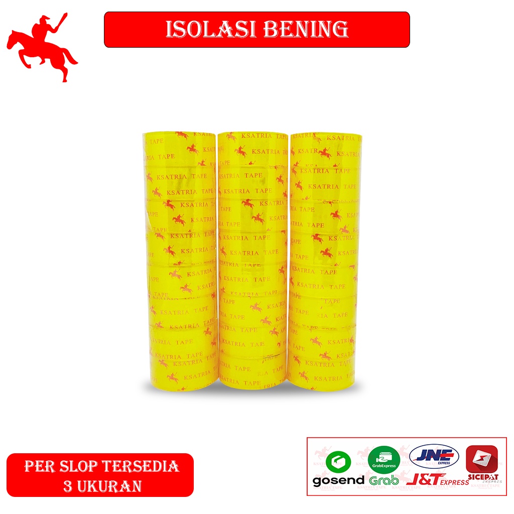 

Lakban Kecil / Isolasi Bening Kecil 18MM*8M*8Pcs KSATRIA TAPE - Slop