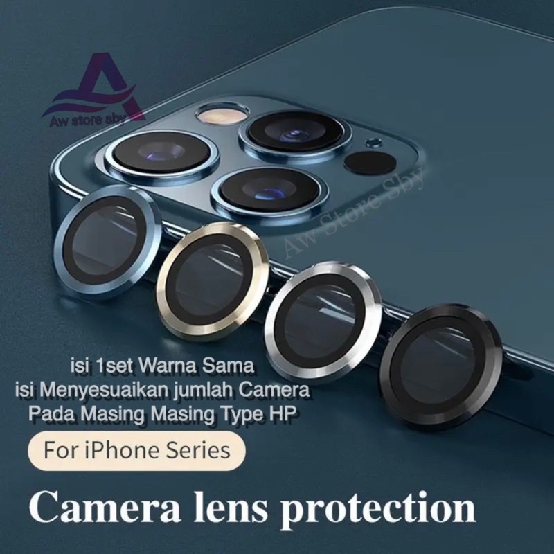 1set Metallic Lens Protect Glass Camera iPhone 12 Pro Max Anti Gores Kamera iPhone