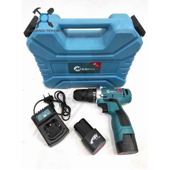 Mesin Bor Tangan BATERAI 10mm 18Volt SH189 MAILTANK / Impact Drill CORDLESS Bor Tangan Besi 10 mm Kayu Beton 18V SH 189 MAILTANK