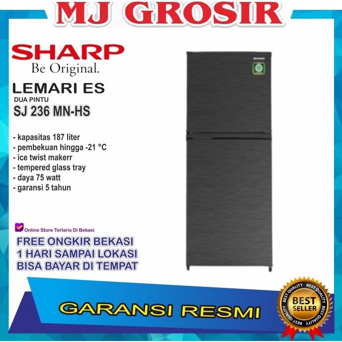 SALE KULKAS SHARP SJ 236 MN LEMARI ES 2 PINTU SJ236MN SJ 236MN