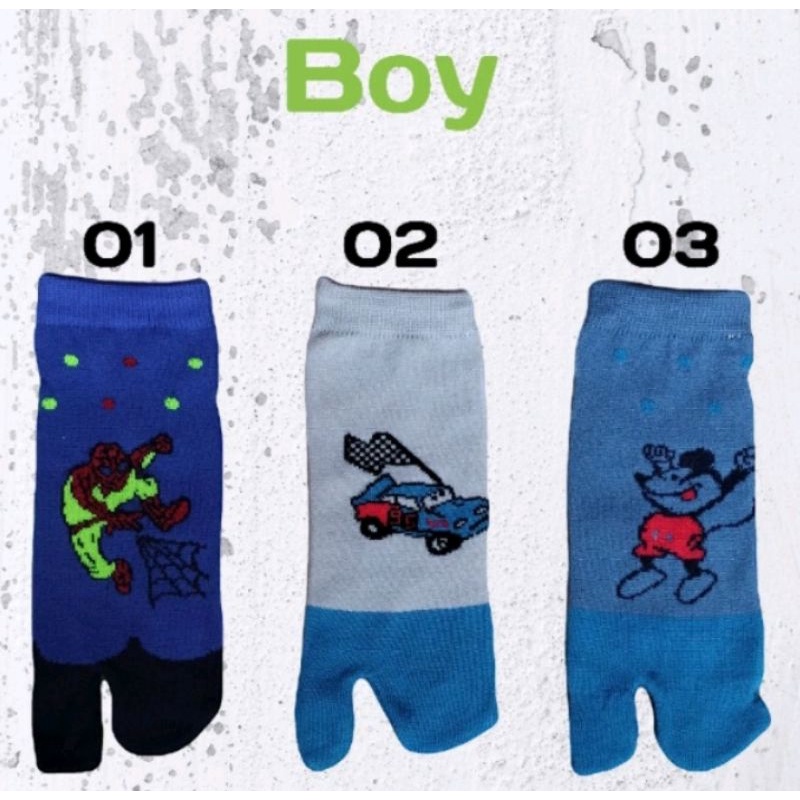 kaos kaki jempol karakter anak Tk-sd motif Boy &amp; Girl 7-10 tahun bahan nilon spandek lembut dan sangat nyaman dipakai