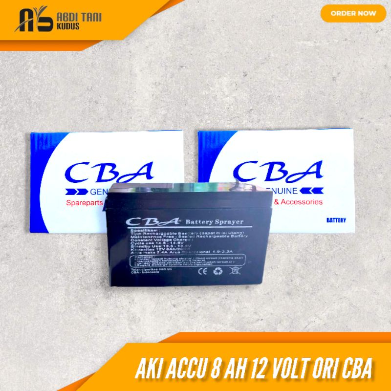 BATERAI AKI ACCU 8 AH 12 VOLT ORI CBA SPRAYER ELEKTRIK BATTERY SPRAYER CBA