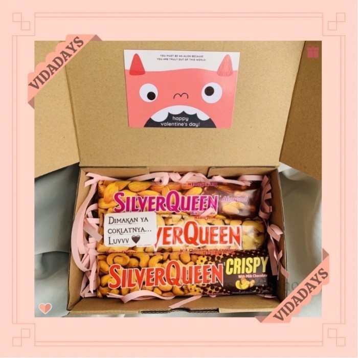 

✨READY✨ -Kado Coklat SilverQueen / Valentine Chocolate Gift Box Hampers- 1.1.23