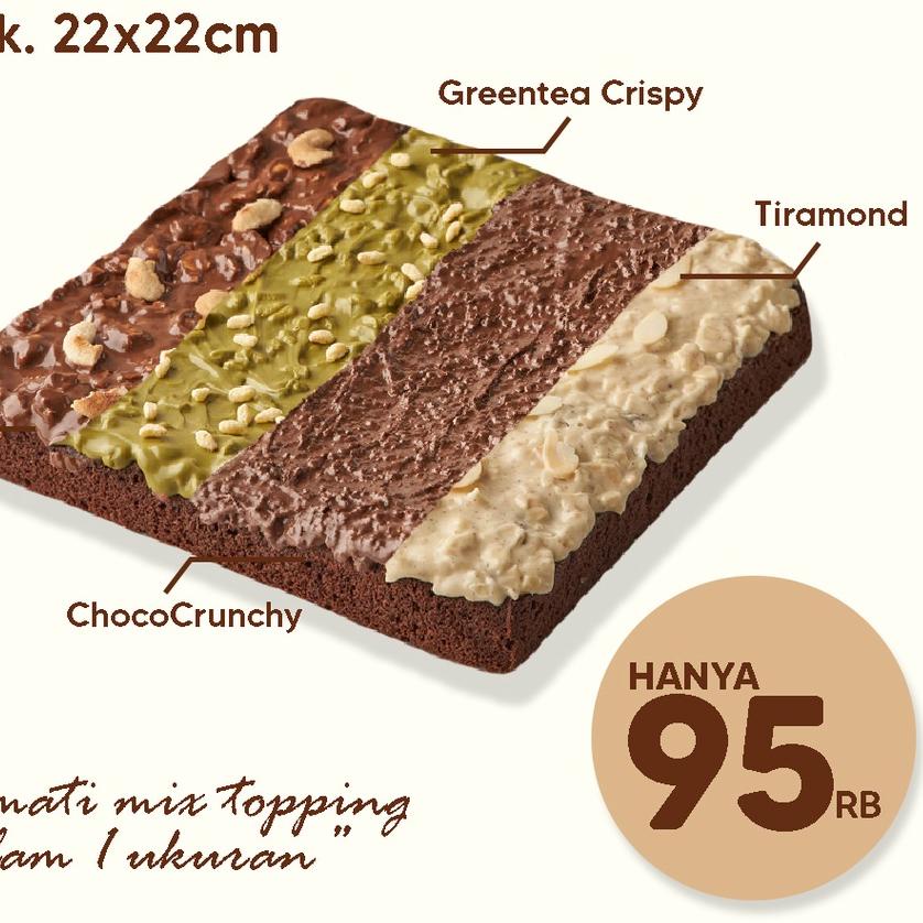 

PROMO [KP8] Mbun Brownies Panggang Mix Topping Ukr 22x22 | Brownies Panggang | Brownies Melted | Fudgy Brownies | Coklat | Keju | Makanan Ringan