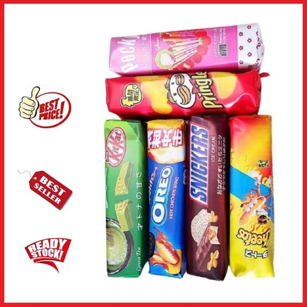 OTS 932B. Tepak Pensil Lontong Tempat Pensil Motif Unik Karakter Kartun Superhero Snack Minuman Resleting Ukuran 20 x 5 Cm Perlengkapan Sekolah