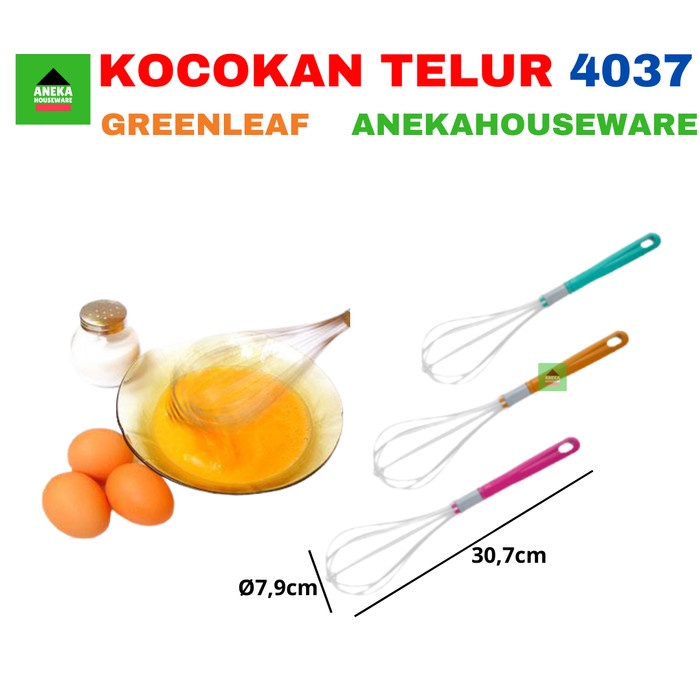 Pengocok Telur Manual mixer telur plastik 4037 Green Leaf