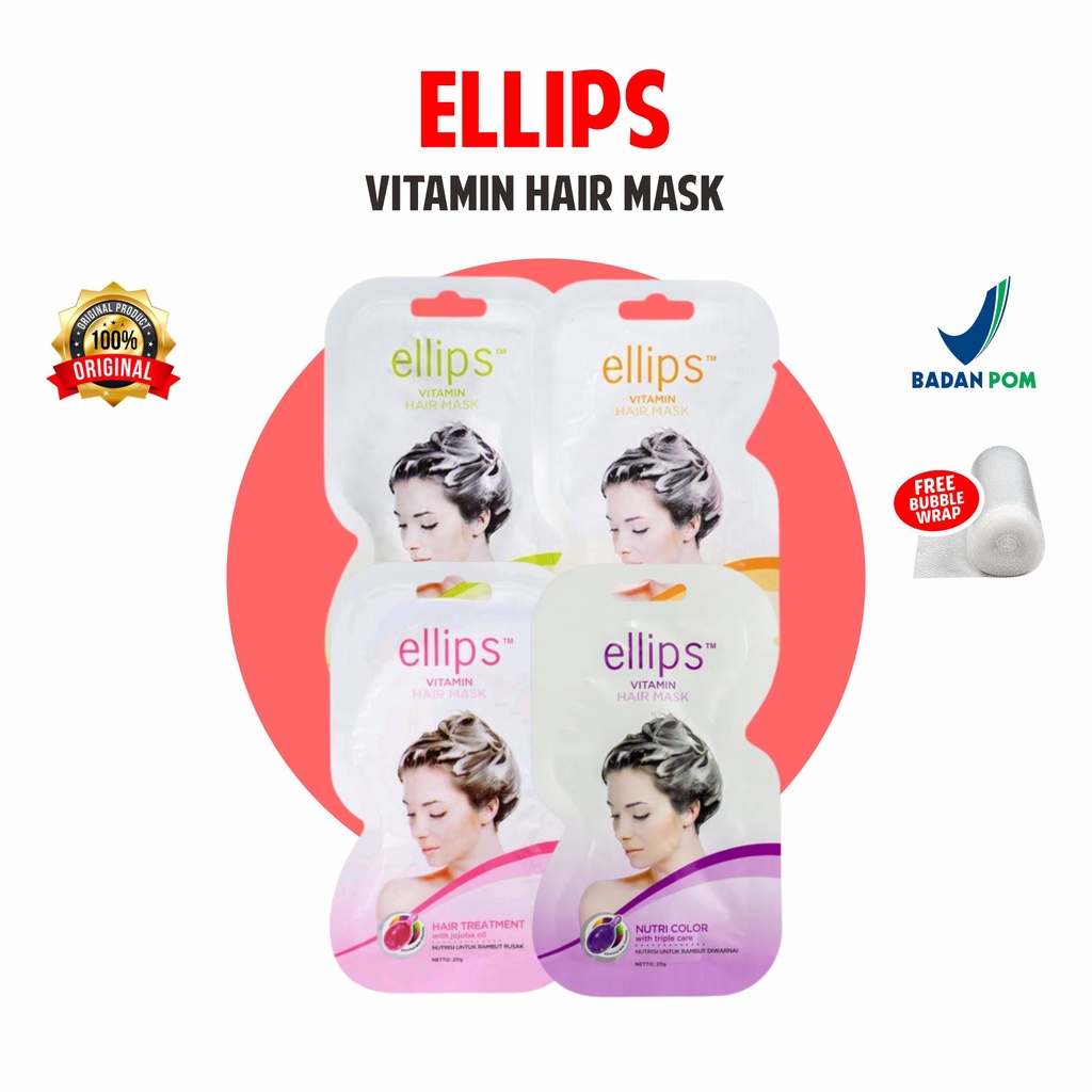 Ellips Hair Mask 20gr [BISA COD] masker rambut rontok |treathment rambut | [BPOM]