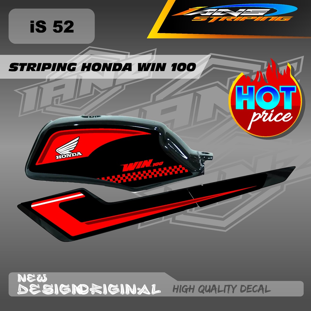 STRIPING TANGKI HONDA WIN 100 CUSTOM HOLOGRAM / NON HOLOGRAM IS52