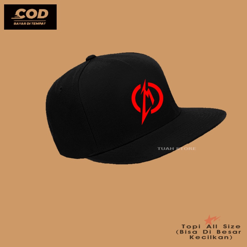 Topi Snapback Distro Logo METALLICA LOGO BIG RED