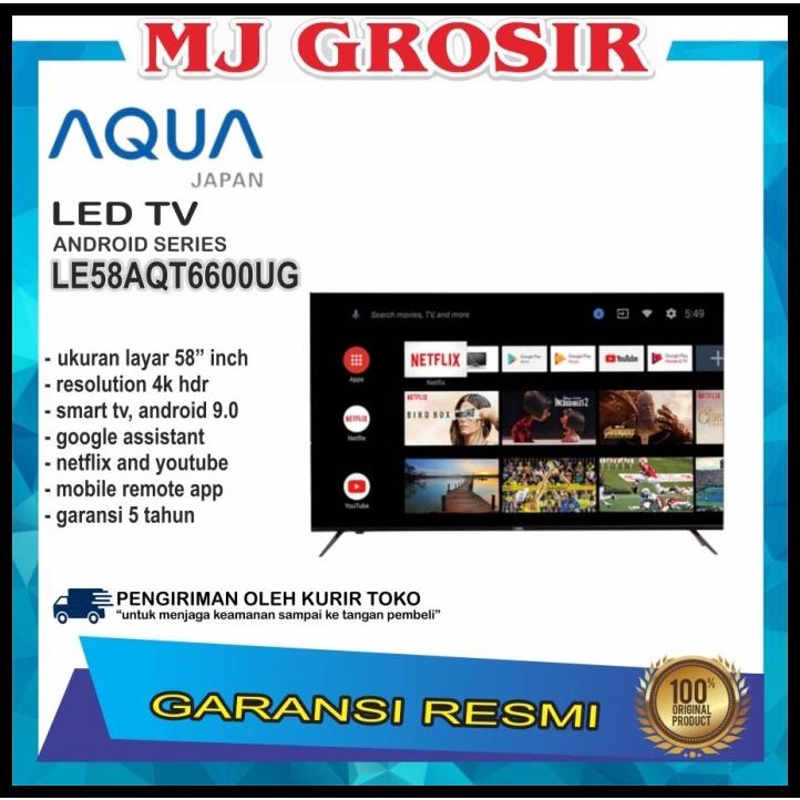 Led Tv Aqua 55" Android 55Aqt6600 55 Inch Usb Movie Hdmi Full Hd