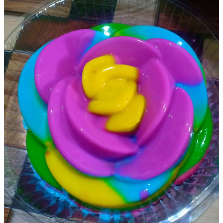 Puding Roti Rainbow | Puding susu puding rainbow