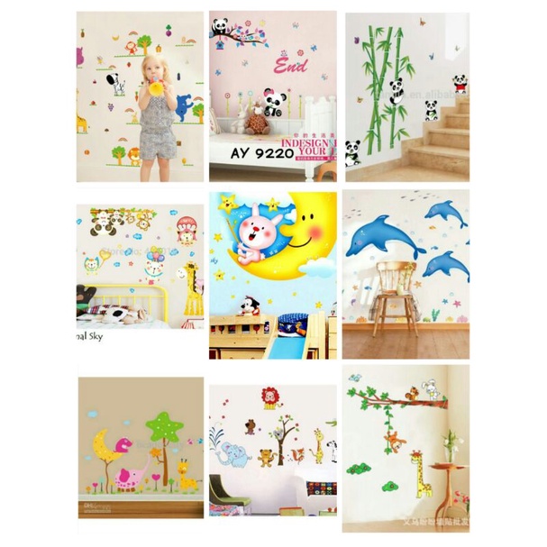 Wallsticker - Wallsticker Dinding - Wall Stiker Anak - Stiker Dinding - Stiker Anak - Animal