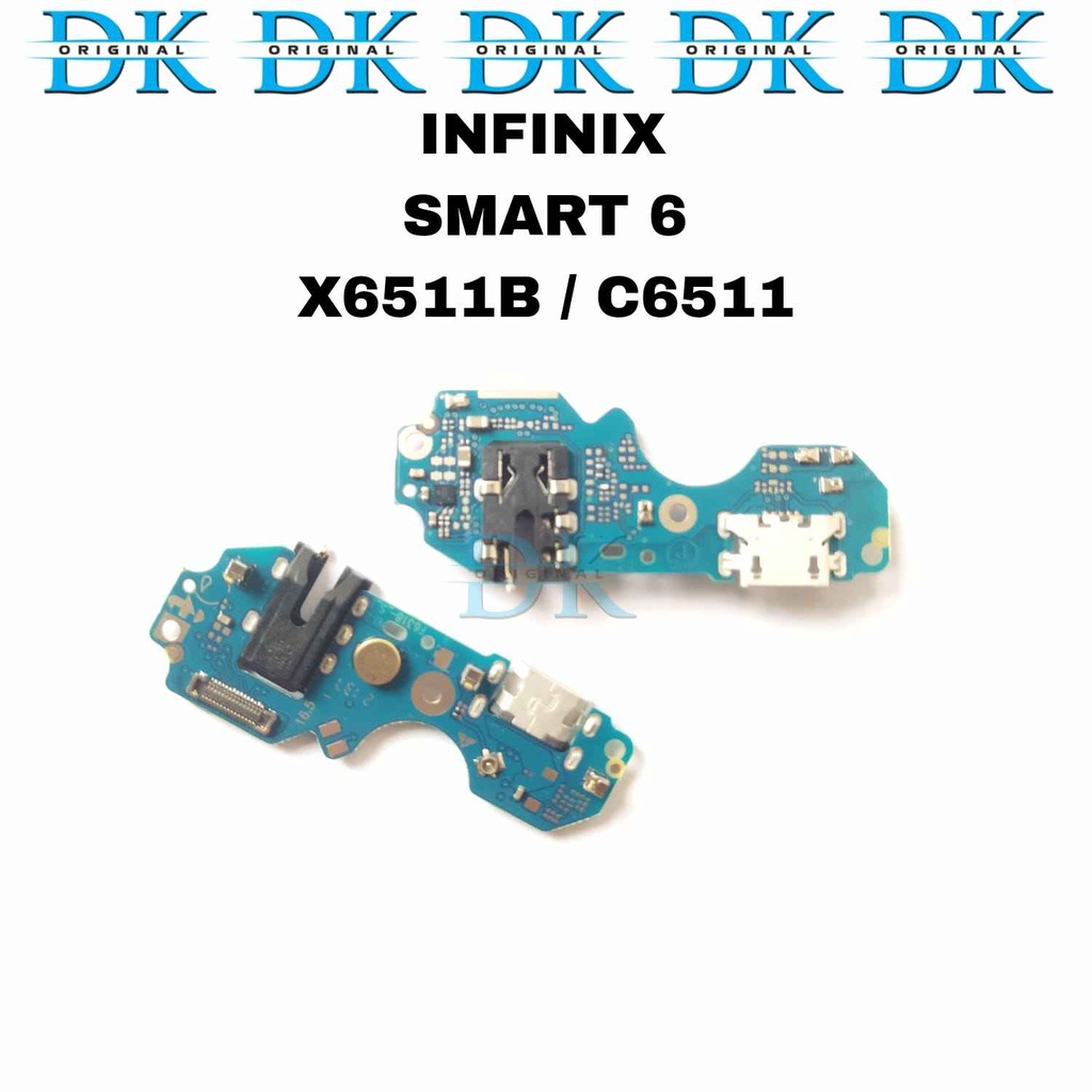 Konektor Charger Infinix Smart 6 X6511B C6511 USB Papan Cas Mic Pcb Board