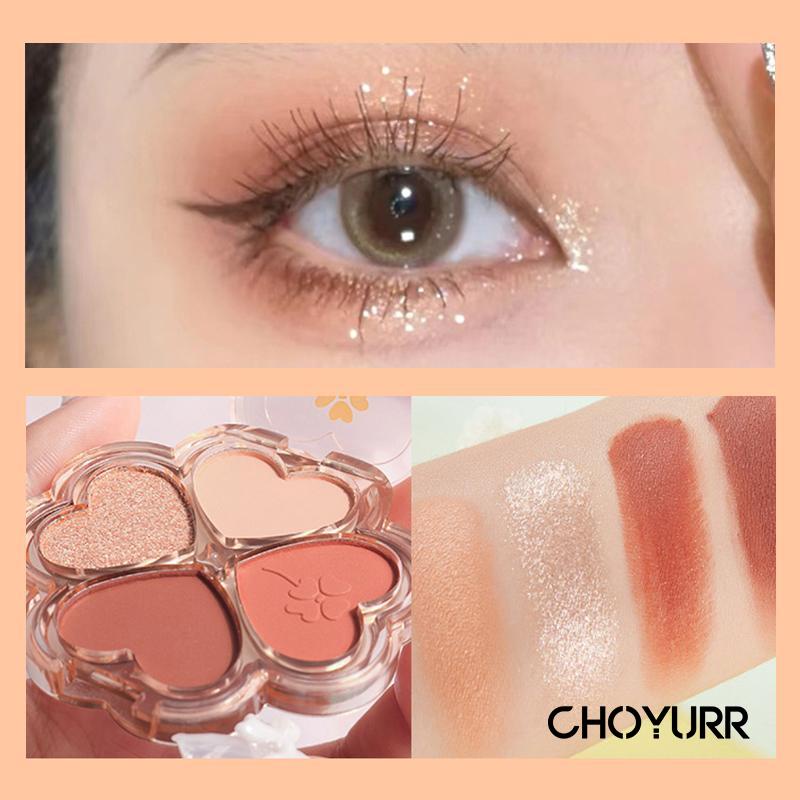 【COD】Eyeshadow 4 Warna Blink Glitter Eyeshadow High Pigment Dan Smooth Powder Calay Eye Shadow Palette Tahan Lama Shimmer Eyes Makeup-CH