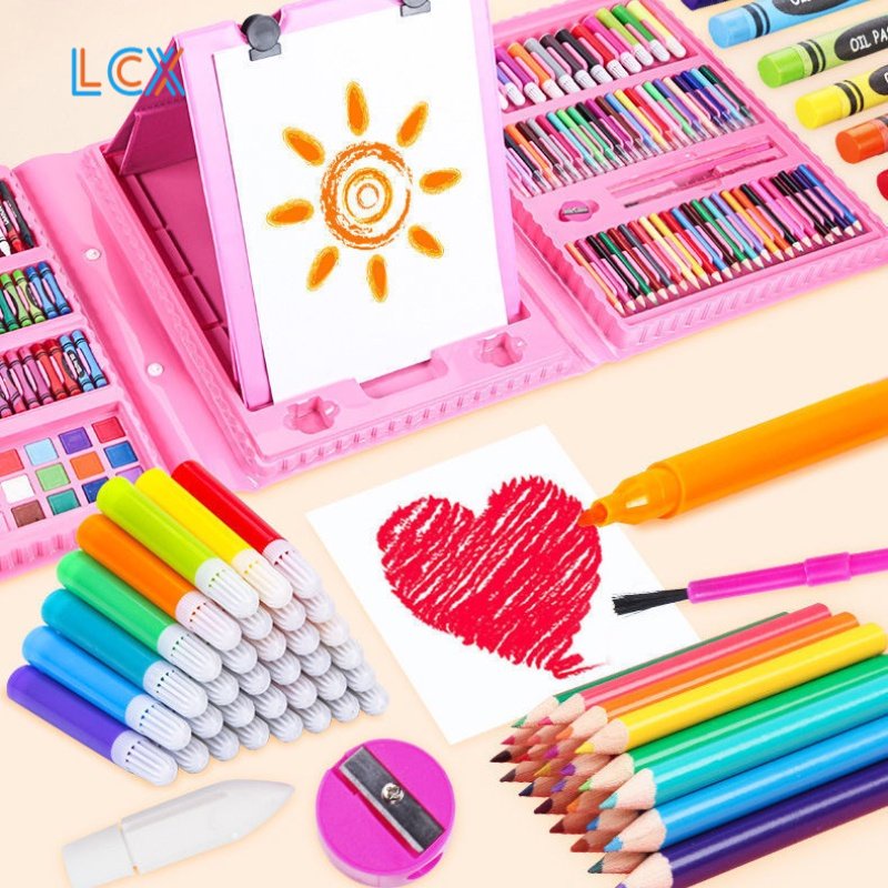 LCX 208 Pensil Warna Crayon Set Crayon Mewarnai 208 Warna Pensil Krayon Alat Menggambar atau Mewarnai VS-1859