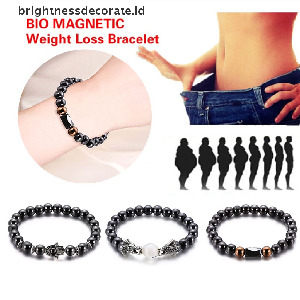 [Birth] Mix Style Gelang Magnet Beads Batu Hematite Perawatan Kesehatan Pesona Perhiasan Hadiah [ID]