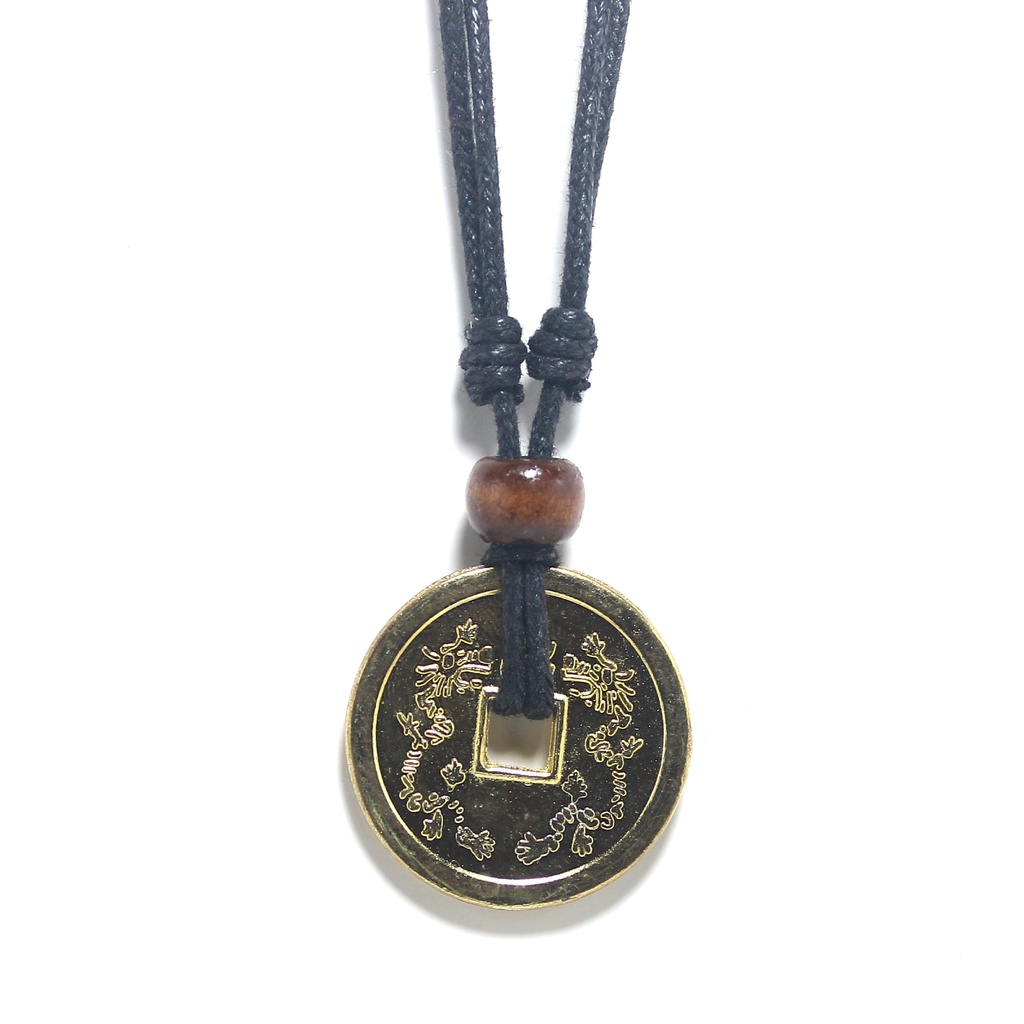 Kalung Koin Cina Koin Feng Shui Kalung Liontin Koin
