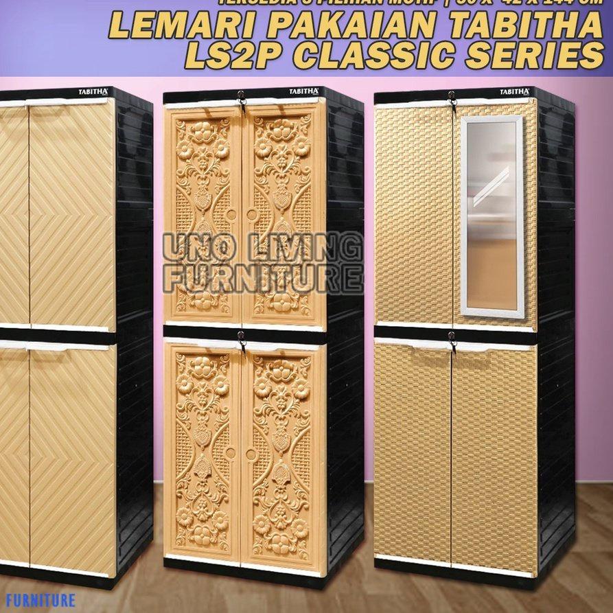 ℮ LEMARI PAKAIAN PLASTIK LEMARI TABITHA MINI JEPARA FULL KUNCI LEMARI 4 SUSUN 2 PINTU TABITHA LS2P ☄