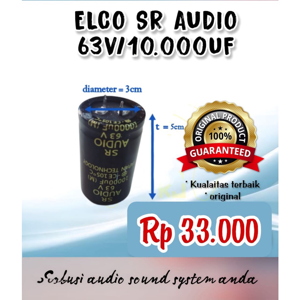 ELCO ELCHO SR AUDIO 10000 uf 63V elco sr-audio 10000uF 63 v 63volt
