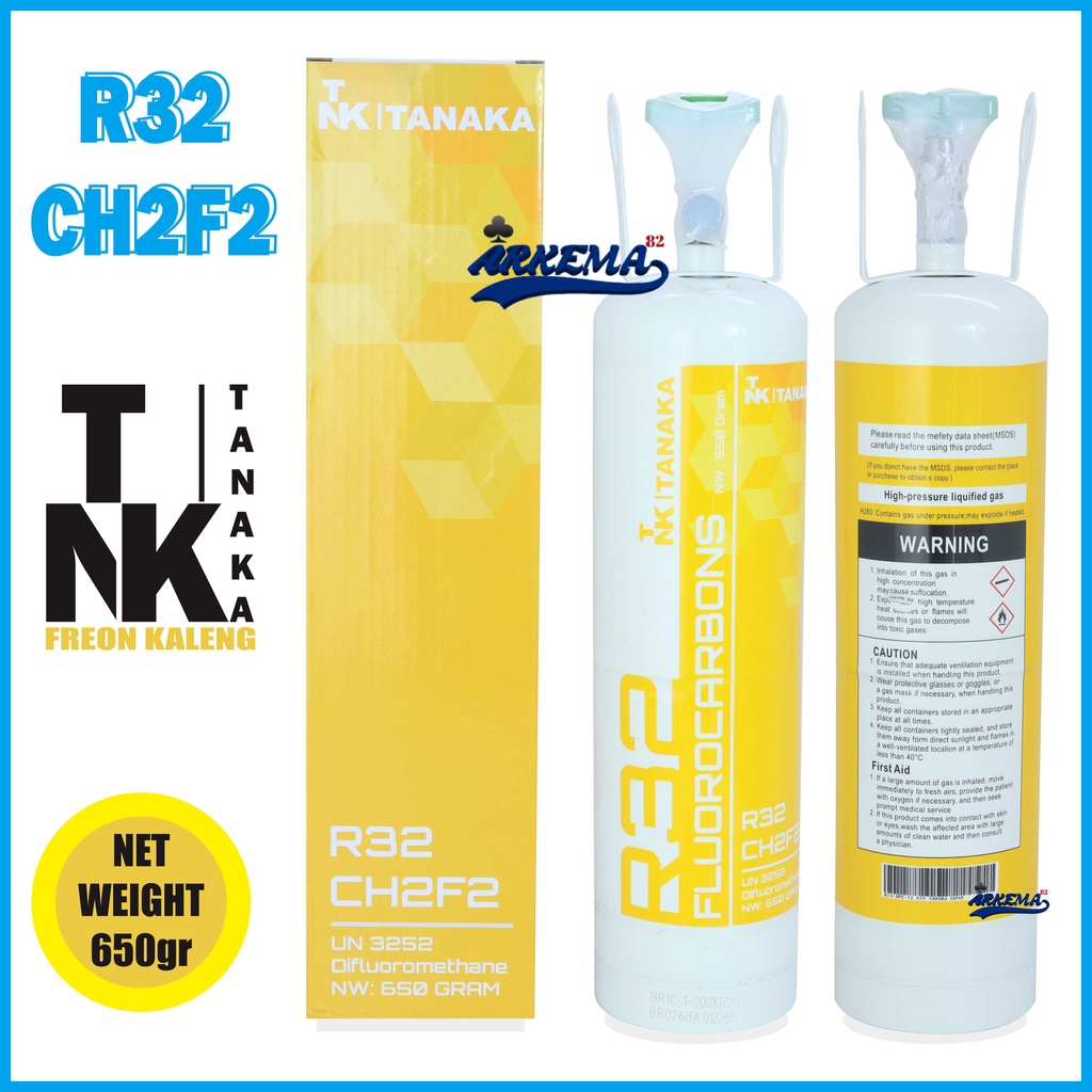 Refrigerant R32 Kaleng 1KG CH2F2 Fluorocarbon | Preon Model R32 1KG ARKEMA