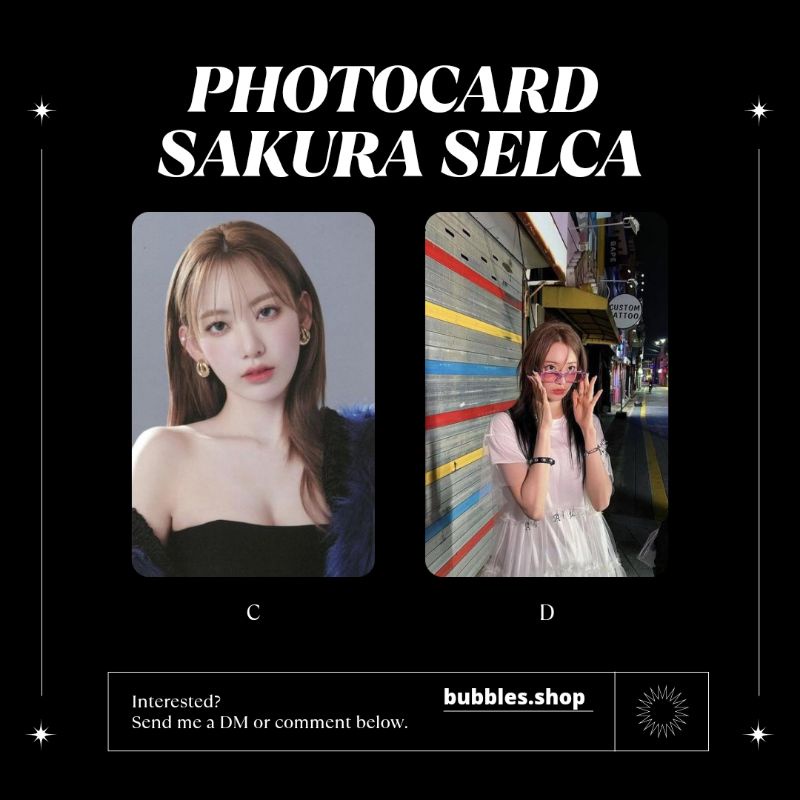 PHOTOCARD UNOFFICIAL SAKURA LE SSERAFIM SELCA