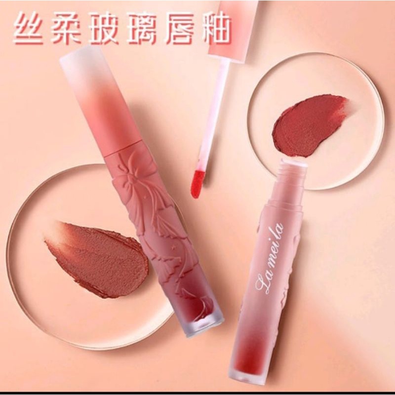 Lameila Lip Glaze / Lipstik Cair Kosmetik / Liptint Lipgloss DJ 1044