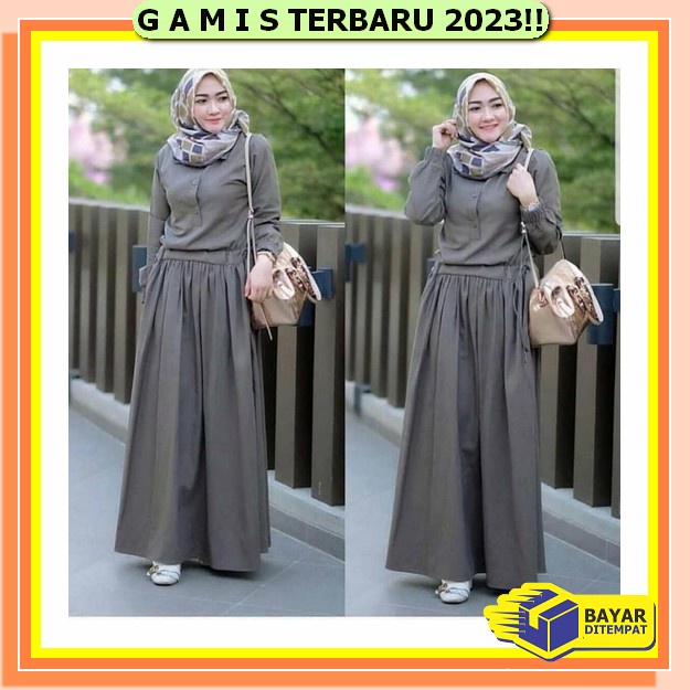 Gamis Payet Mutiara Impor Terbaru / Ansori Dress Ceruty Babydoll Aplikasi Swaroski Mutiara Tali Ping