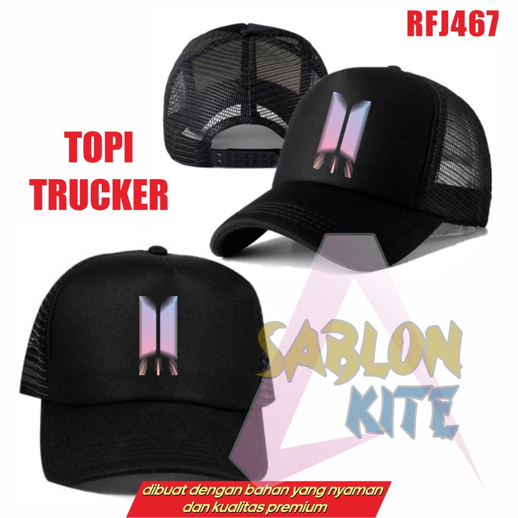 Topi Trucker Kpop jimin suga logo bt RFJ467